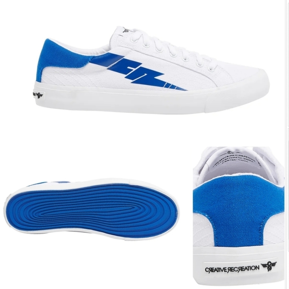 Creative Recreation Zeus Low Men’s Size 9 White Blue Casual Sneakers Streetwear